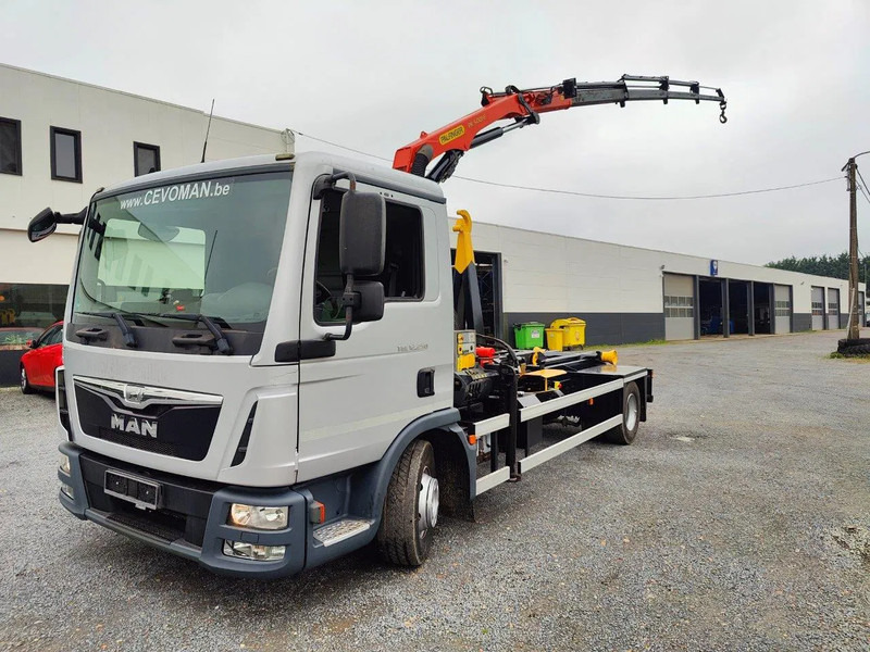 MAN TGL 12.250 City-Abroller Container + Palfinger PK5001 Remote - Multibasculante camión, Camión grúa: foto 1 MAN TGL 12.250 City-Abroller Container + Palfinger PK5001 Remote - Multibasculante camión, Camión grúa: foto 1