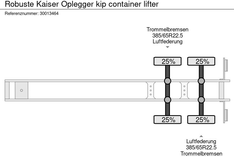 Portacontenedore/ Intercambiable semirremolque Robuste Kaiser Oplegger kip container lifter: foto 12 Portacontenedore/ Intercambiable semirremolque Robuste Kaiser Oplegger kip container lifter: foto 12