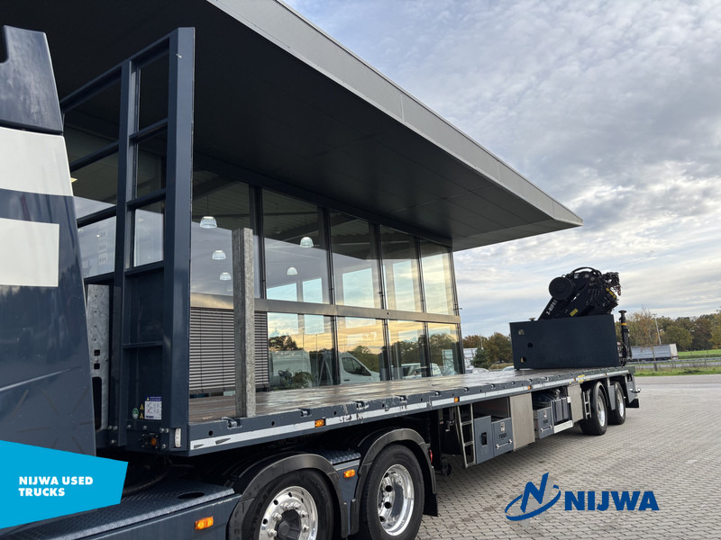 Vlastuin Hiab X-HIPRO 358 36T/M + 120 KwH accupakketen - Semirremolque plataforma/ Caja abierta: foto 1 Vlastuin Hiab X-HIPRO 358 36T/M + 120 KwH accupakketen - Semirremolque plataforma/ Caja abierta: foto 1