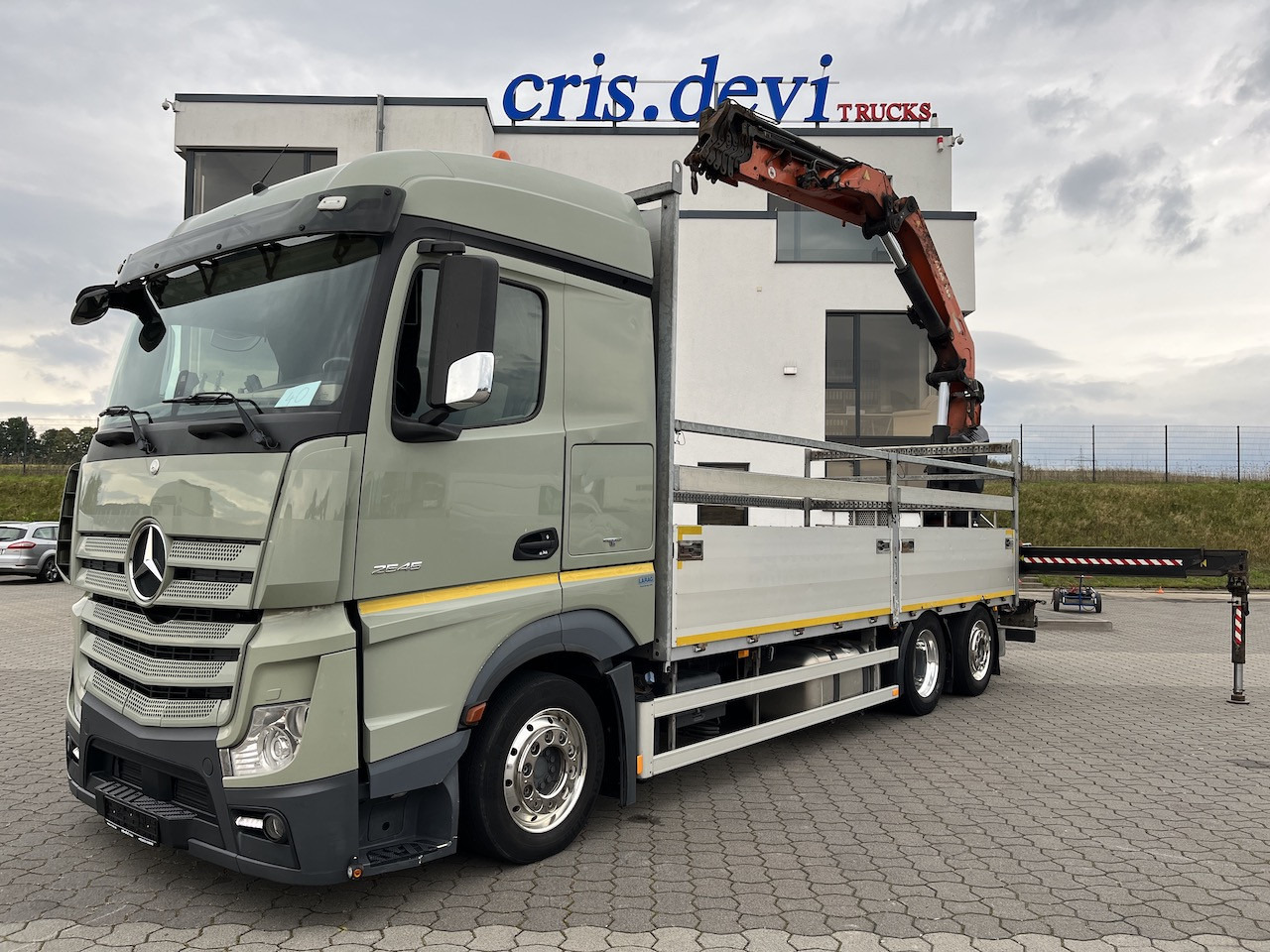 Camión caja abierta, Camión grúa Mercedes-Benz Actros 2545 6x2 Atlas 265-A6 Lenk- Liftachse: foto 1
