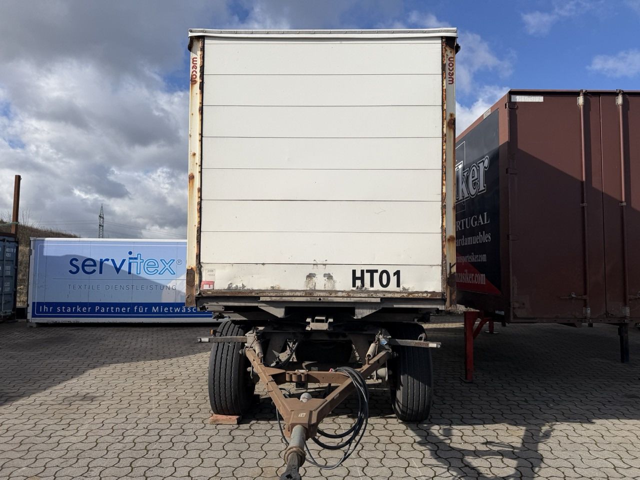 Schmitz Cargobull BDF AWF 18 + Wecon WPR 745 Brücke - Remolque con toldo: foto 2 Schmitz Cargobull BDF AWF 18 + Wecon WPR 745 Brücke - Remolque con toldo: foto 2