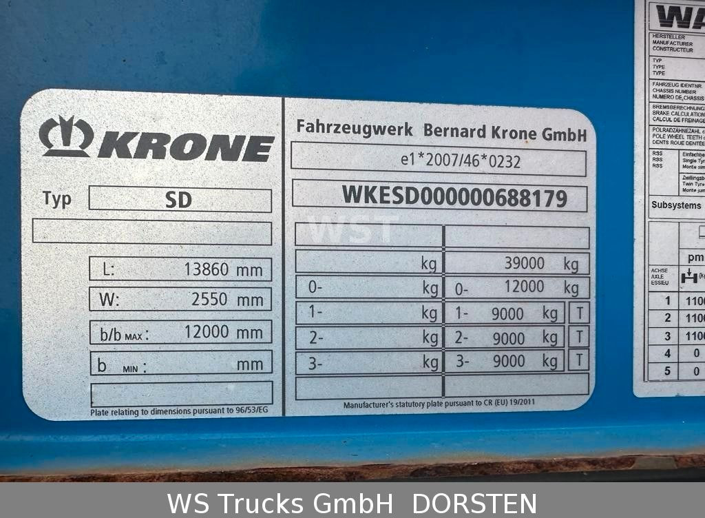 Krone SD 27 Planauflieger Coil Edscha | ABS, EBS, XL - Semirremolque lona: foto 4 Krone SD 27 Planauflieger Coil Edscha | ABS, EBS, XL - Semirremolque lona: foto 4