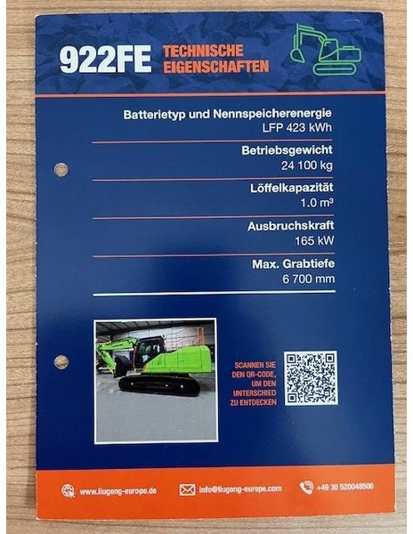LIUGONG 922 FE vollelektrisch, 24.100 kg - Excavadora de cadenas: foto 4 LIUGONG 922 FE vollelektrisch, 24.100 kg - Excavadora de cadenas: foto 4