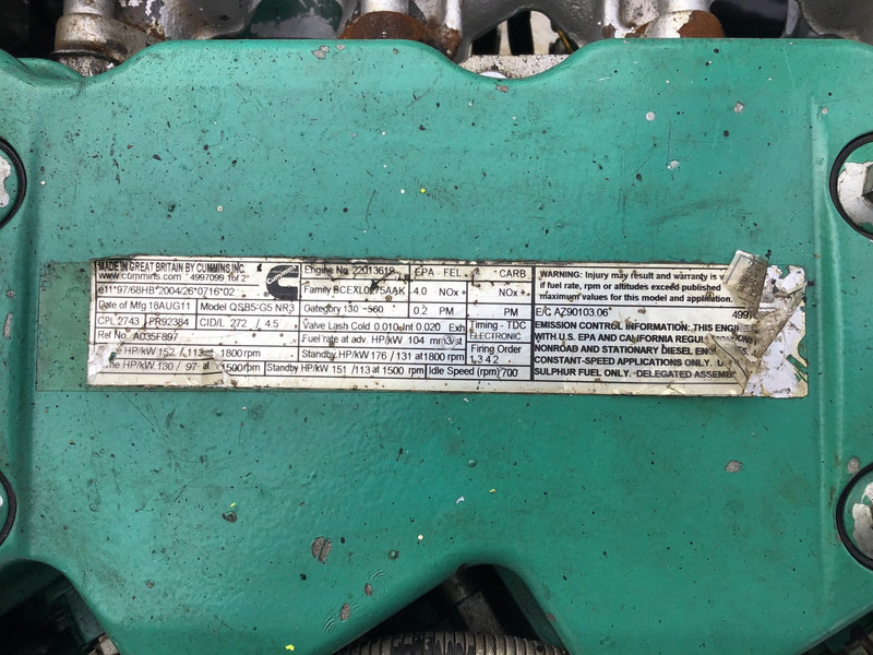 Generador industriale Cummins QSB4.5 GENERATOR 120 KVA USED: foto 8