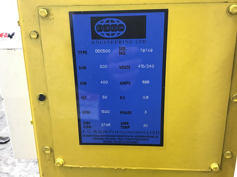 Generador industriale Detroit Diesel 12V92T GENERATOR 500KVA USED: foto 7