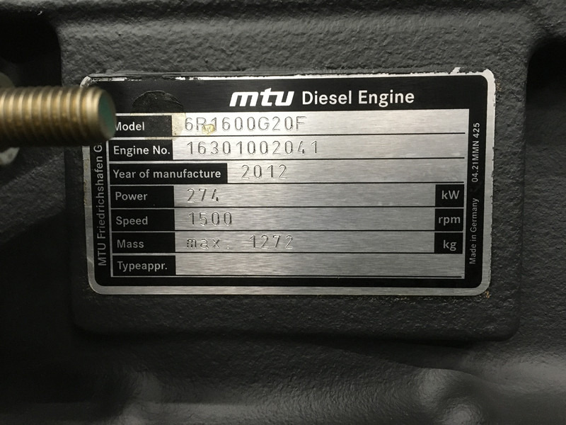 Maquinaria de construcción nuevo MTU 6R1600 G20F NEW: foto 6