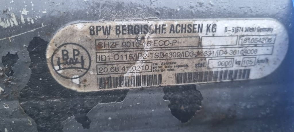 BPW Traileraxle 22,5'' SHZF-9010-15 ECO-P 9000kg - Eje y piezas para Camión: foto 4 BPW Traileraxle 22,5'' SHZF-9010-15 ECO-P 9000kg - Eje y piezas para Camión: foto 4