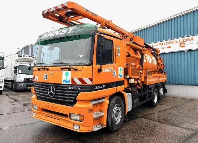 Mercedes-Benz Actros 2543 L 6x2 WITH 15,5 M3 MULLER F155EGH VACUUM TANK (EPS WITH CLUTCH / RETARDER / ADR-VLG / P.T.O. / AIRCONDITIONING / - Limpieza de alcantarillado: foto 1 Mercedes-Benz Actros 2543 L 6x2 WITH 15,5 M3 MULLER F155EGH VACUUM TANK (EPS WITH CLUTCH / RETARDER / ADR-VLG / P.T.O. / AIRCONDITIONING / - Limpieza de alcantarillado: foto 1