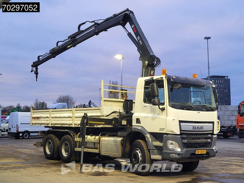 DAF CF 370 CF 6X4 HIAB 144 BS-3 HIDUO Crane Kran 8m3 Tipper Big-Axle Steelsuspension Euro 6 - Volquete camión, Camión grúa: foto 3 DAF CF 370 CF 6X4 HIAB 144 BS-3 HIDUO Crane Kran 8m3 Tipper Big-Axle Steelsuspension Euro 6 - Volquete camión, Camión grúa: foto 3