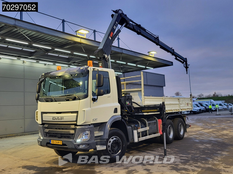 DAF CF 370 CF 6X4 HIAB 144 BS-3 HIDUO Crane Kran 8m3 Tipper Big-Axle Steelsuspension Euro 6 - Volquete camión, Camión grúa: foto 2 DAF CF 370 CF 6X4 HIAB 144 BS-3 HIDUO Crane Kran 8m3 Tipper Big-Axle Steelsuspension Euro 6 - Volquete camión, Camión grúa: foto 2