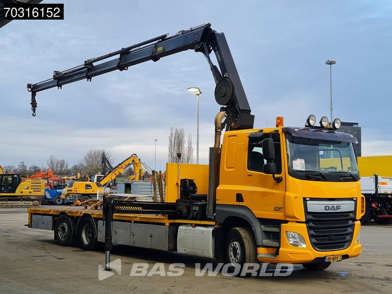 DAF CF 410 CF 6X2 HIAB 244EP-4 HIPRO Crane Kran Lift +Steering Axle Automatic Euro 6 - Camión caja abierta, Camión grúa: foto 3 DAF CF 410 CF 6X2 HIAB 244EP-4 HIPRO Crane Kran Lift +Steering Axle Automatic Euro 6 - Camión caja abierta, Camión grúa: foto 3