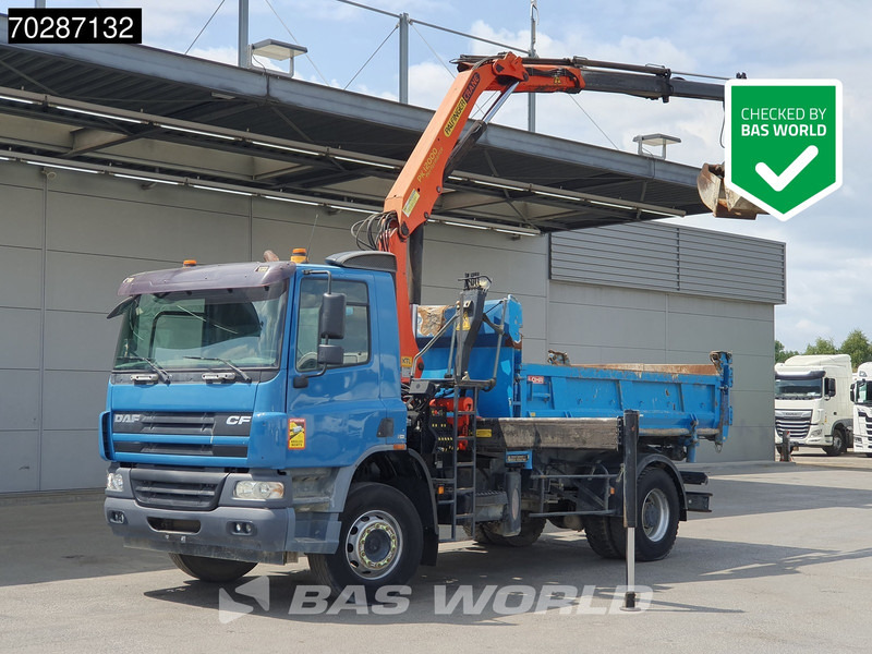 DAF CF75.310 4X2 Manual Big-Axle Steelsuspension Palfinger Euro 3 - Volquete camión, Camión grúa: foto 1 DAF CF75.310 4X2 Manual Big-Axle Steelsuspension Palfinger Euro 3 - Volquete camión, Camión grúa: foto 1