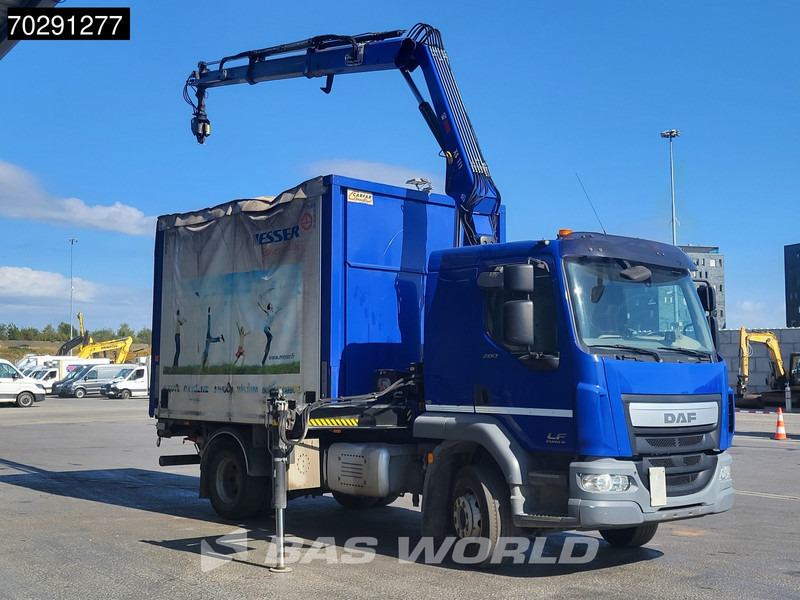 DAF LF 260 LF 4X2 HIAB 111 B-2 Hiduo Crane Kran Remote control Tailgate Automatic ACC Euro 6 - Camión caja abierta, Camión grúa: foto 3 DAF LF 260 LF 4X2 HIAB 111 B-2 Hiduo Crane Kran Remote control Tailgate Automatic ACC Euro 6 - Camión caja abierta, Camión grúa: foto 3