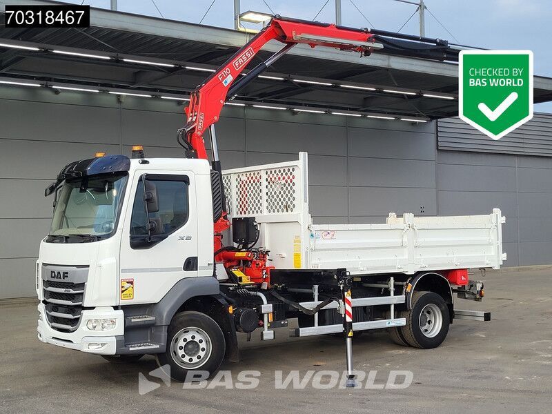 DAF XB 260 4X2 FASSI F110B.0.22 Active Kran Crane 6m3 tipper Automatic ACC Euro 6 - Volquete camión, Camión grúa: foto 1 DAF XB 260 4X2 FASSI F110B.0.22 Active Kran Crane 6m3 tipper Automatic ACC Euro 6 - Volquete camión, Camión grúa: foto 1
