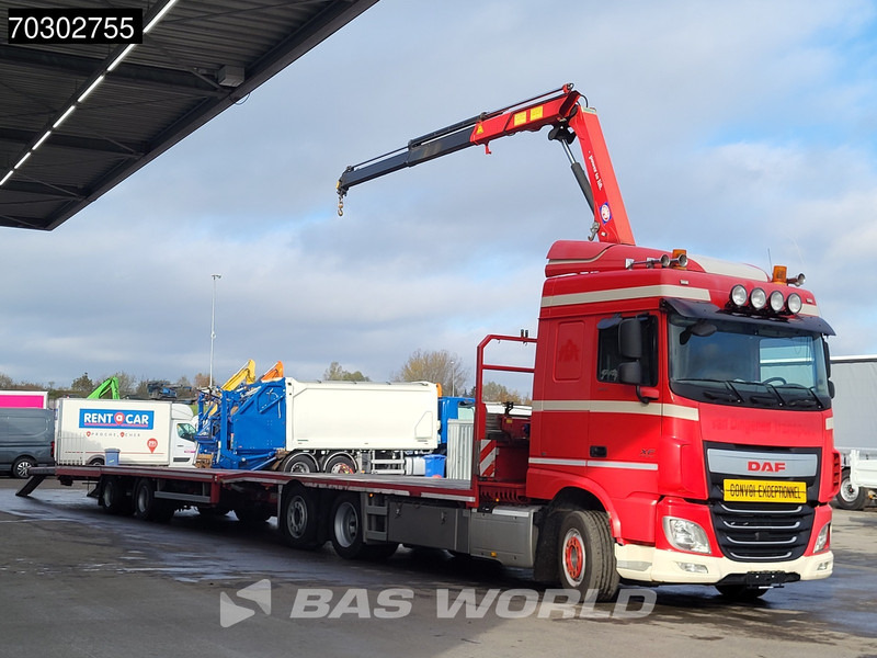 DAF XF 440 XF 6X2 NL-Truck Transporter APK HMF 900-K2 crane Winch Lift-Lenkachse Euro 6 - Camión caja abierta, Camión grúa: foto 2 DAF XF 440 XF 6X2 NL-Truck Transporter APK HMF 900-K2 crane Winch Lift-Lenkachse Euro 6 - Camión caja abierta, Camión grúa: foto 2