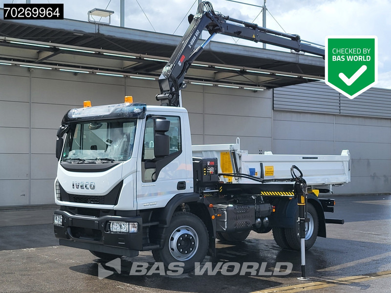 Iveco Eurocargo 160E280 4X2 NEW! Hiab XHIDUO092E-3 Kran Crane 6m3 3-way Tipper ACC - Volquete camión, Camión grúa: foto 1 Iveco Eurocargo 160E280 4X2 NEW! Hiab XHIDUO092E-3 Kran Crane 6m3 3-way Tipper ACC - Volquete camión, Camión grúa: foto 1