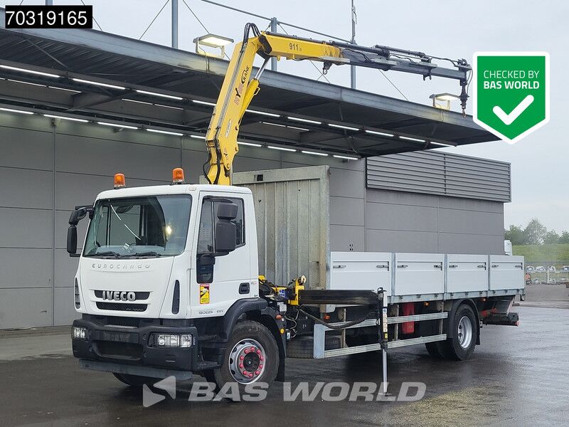 Iveco Eurocargo 180E250 4X2 Hyva V911 3S Crane Kran Manual Euro 5 - Camión caja abierta, Camión grúa: foto 1 Iveco Eurocargo 180E250 4X2 Hyva V911 3S Crane Kran Manual Euro 5 - Camión caja abierta, Camión grúa: foto 1