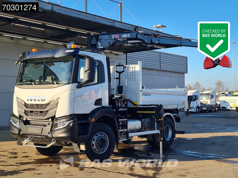 Iveco X-Way 400 4X2 New! HIAB X-Hiduo 138B S-3 Crane 5m3 Promat Tipper Automatic Euro 6 - Volquete camión, Camión grúa: foto 1 Iveco X-Way 400 4X2 New! HIAB X-Hiduo 138B S-3 Crane 5m3 Promat Tipper Automatic Euro 6 - Volquete camión, Camión grúa: foto 1