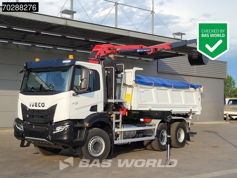 Iveco X-Way 480 6X4 NEW! HMF 2243Z-RCS Z-Crane kran 12m3 KH-Kipper Retarder Big-Axle - Volquete camión, Camión grúa: foto 1 Iveco X-Way 480 6X4 NEW! HMF 2243Z-RCS Z-Crane kran 12m3 KH-Kipper Retarder Big-Axle - Volquete camión, Camión grúa: foto 1