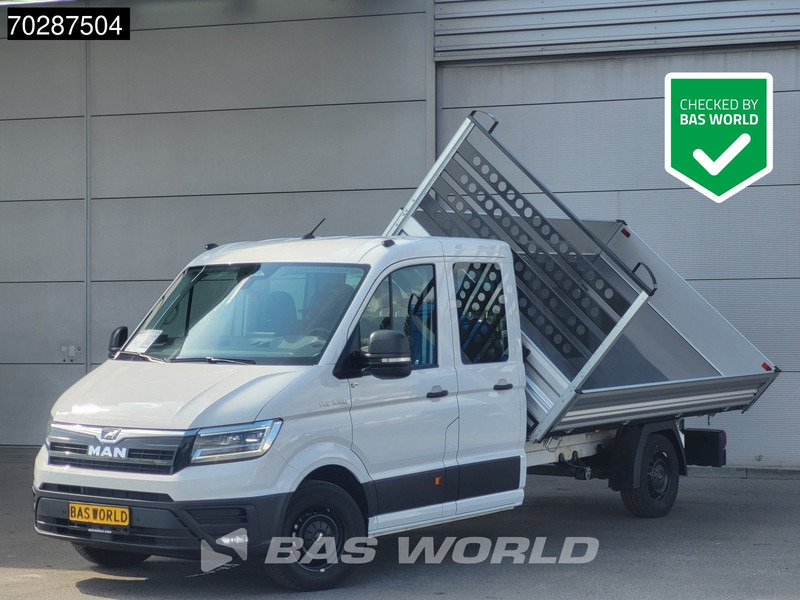 MAN TGE 3.180 Drie-Zijdige Automaat Kipper 2025-Facelift 180PK Trekhaak LED Airco Cruise Navi Euro6 Kipper Tipper Benne Kieper 3m3 A/C Towbar - Volquete furgoneta: foto 1 MAN TGE 3.180 Drie-Zijdige Automaat Kipper 2025-Facelift 180PK Trekhaak LED Airco Cruise Navi Euro6 Kipper Tipper Benne Kieper 3m3 A/C Towbar - Volquete furgoneta: foto 1