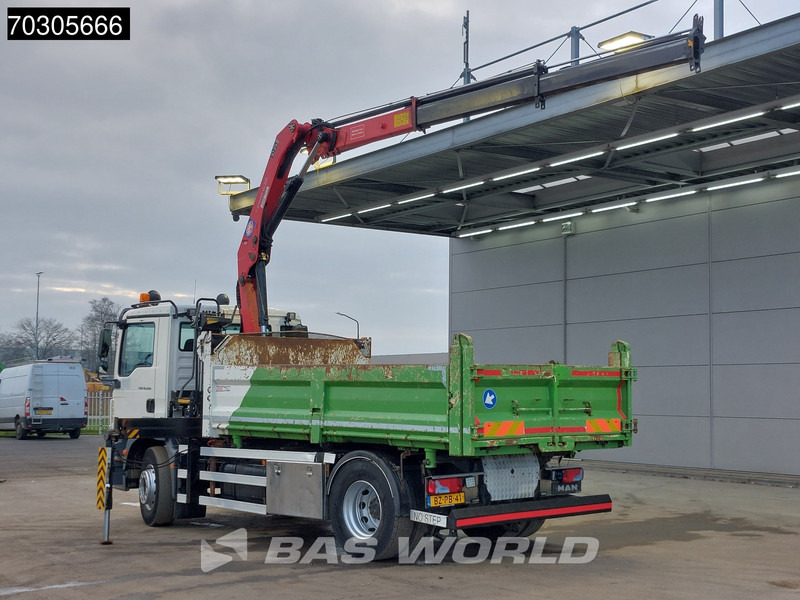 MAN TGM 18.290 4X2 HMF1035-K2 Crane Kran 6m3 3-side tipper Automatic Euro 5 - Volquete camión, Camión grúa: foto 2 MAN TGM 18.290 4X2 HMF1035-K2 Crane Kran 6m3 3-side tipper Automatic Euro 5 - Volquete camión, Camión grúa: foto 2
