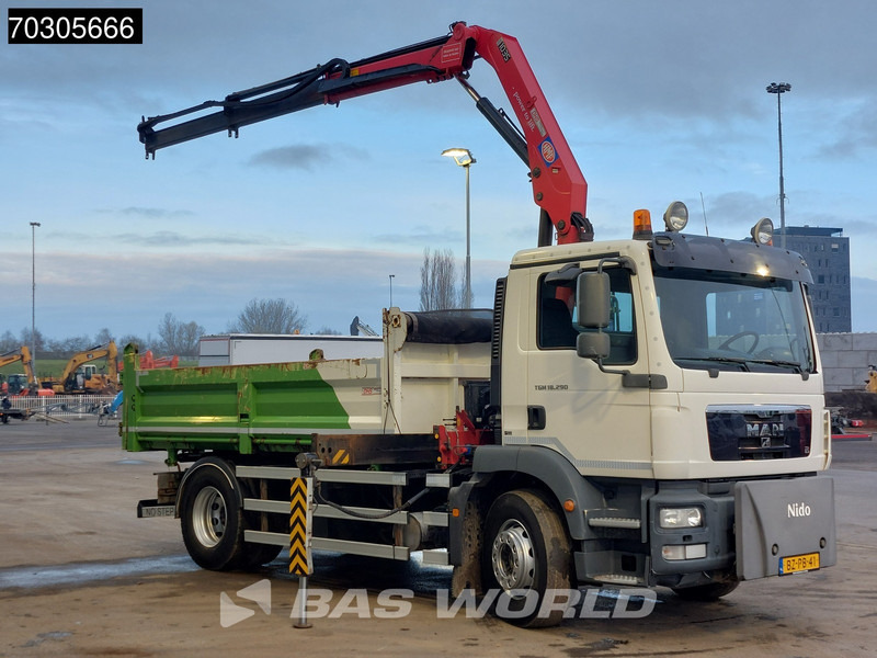 MAN TGM 18.290 4X2 HMF1035-K2 Crane Kran 6m3 3-side tipper Automatic Euro 5 - Volquete camión, Camión grúa: foto 3 MAN TGM 18.290 4X2 HMF1035-K2 Crane Kran 6m3 3-side tipper Automatic Euro 5 - Volquete camión, Camión grúa: foto 3
