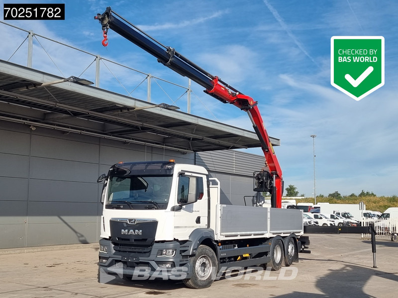 MAN TGS 26.440 6X2 NEW NL-Truck Palfinger PK 20.501 L TEC3 Kran Crane Baustoff Euro 6 - Camión caja abierta, Camión grúa: foto 1 MAN TGS 26.440 6X2 NEW NL-Truck Palfinger PK 20.501 L TEC3 Kran Crane Baustoff Euro 6 - Camión caja abierta, Camión grúa: foto 1