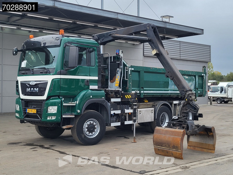 MAN TGS 33.440 TGS 6X6 NL-Truck 12m3 Jansen Tipper HMF 1643 Crane Steering-Axle Big-Axle Automatic Euro 6 - Volquete camión, Camión grúa: foto 5 MAN TGS 33.440 TGS 6X6 NL-Truck 12m3 Jansen Tipper HMF 1643 Crane Steering-Axle Big-Axle Automatic Euro 6 - Volquete camión, Camión grúa: foto 5