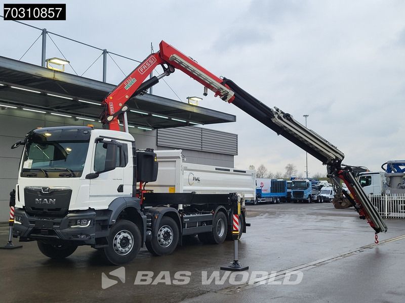 MAN TGS 35.440 8X4 NEW! FASSI F365RA.2.26 E-Dynamic Crane + Jib 5m3 KH 3-way tipper - Volquete camión, Camión grúa: foto 3 MAN TGS 35.440 8X4 NEW! FASSI F365RA.2.26 E-Dynamic Crane + Jib 5m3 KH 3-way tipper - Volquete camión, Camión grúa: foto 3