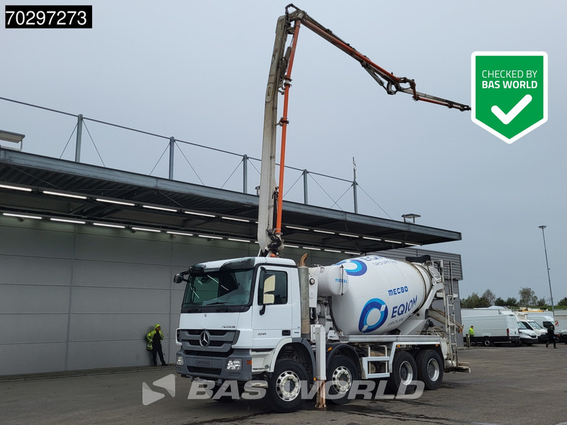 Mercedes-Benz Actros 3241 8X4 7m3 Mecbo Mixer Big-Axle Steelsuspension Pompe+Mixer Euro 5 - Bomba de hormigón: foto 1 Mercedes-Benz Actros 3241 8X4 7m3 Mecbo Mixer Big-Axle Steelsuspension Pompe+Mixer Euro 5 - Bomba de hormigón: foto 1