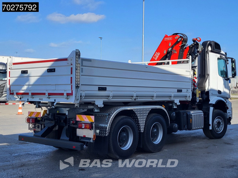 Volquete camión, Camión grúa nuevo Mercedes-Benz Arocs 3348 6X4 Fasi F195A.2.24 Kran 3 sided tipper 9m3 Big-Axle Navi Euro 6: foto 16