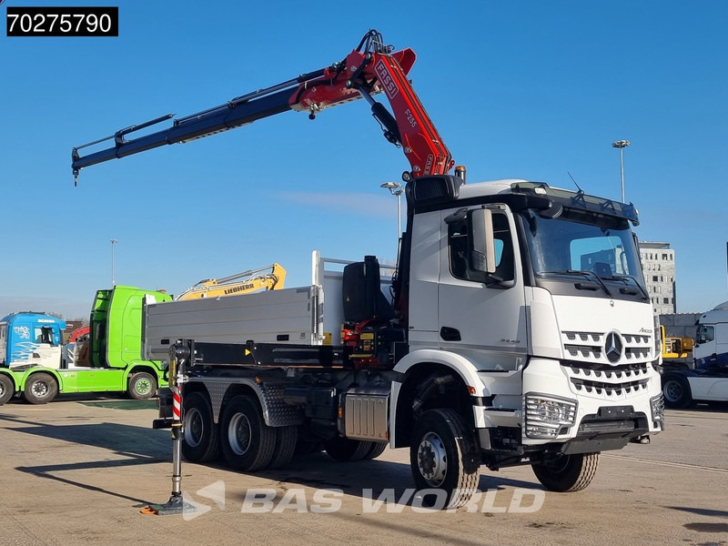 Mercedes-Benz Arocs 3348 6X6 Full Steel Retarder Fassi 25T/M Crane Kran Euro 6 - Volquete camión, Camión grúa: foto 3 Mercedes-Benz Arocs 3348 6X6 Full Steel Retarder Fassi 25T/M Crane Kran Euro 6 - Volquete camión, Camión grúa: foto 3