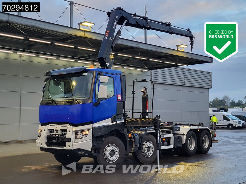 Renault C 430 8X4 HIAB X-Hiduo 188 B-2 Crane + Hook Full Steel Big-Axle Euro 6 - Multibasculante camión, Camión grúa: foto 1 Renault C 430 8X4 HIAB X-Hiduo 188 B-2 Crane + Hook Full Steel Big-Axle Euro 6 - Multibasculante camión, Camión grúa: foto 1