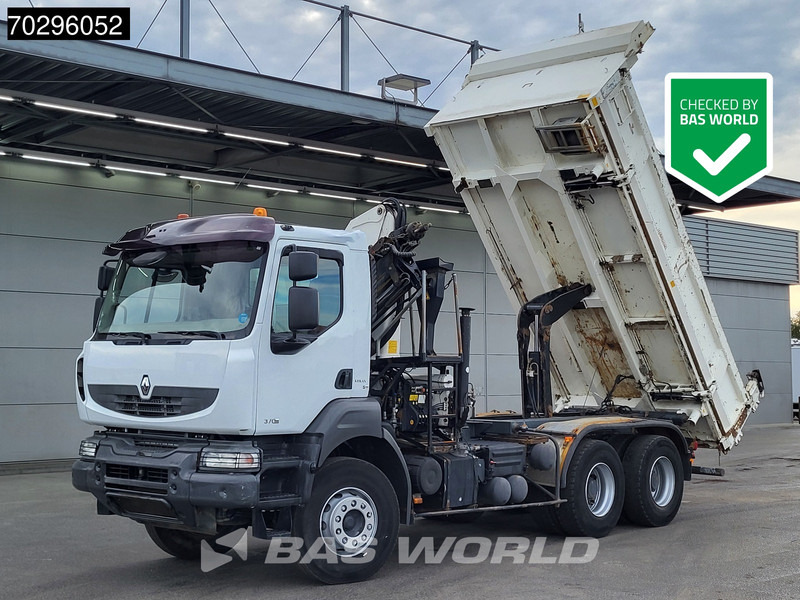Renault Kerax 370 6X4 Palfinger PK15500 Crane Kran 2-side Tipper Retarder Manual Euro 4 - Volquete camión, Camión grúa: foto 1 Renault Kerax 370 6X4 Palfinger PK15500 Crane Kran 2-side Tipper Retarder Manual Euro 4 - Volquete camión, Camión grúa: foto 1