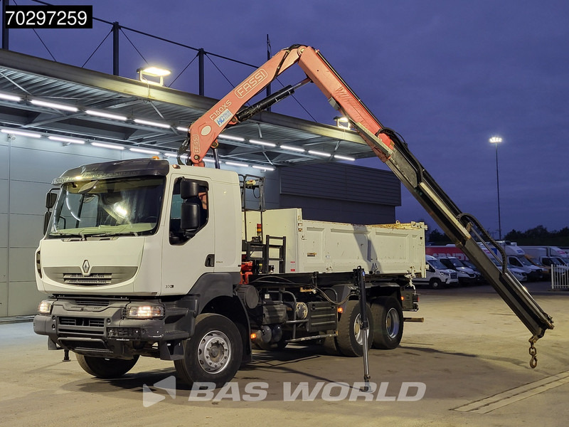 Renault Kerax 370 Kerax 6X4 Fassi F150AXS.22 Crane 10m3 2-side tipper Big-Axle Steelsuspension Manual - Volquete camión, Camión grúa: foto 5 Renault Kerax 370 Kerax 6X4 Fassi F150AXS.22 Crane 10m3 2-side tipper Big-Axle Steelsuspension Manual - Volquete camión, Camión grúa: foto 5