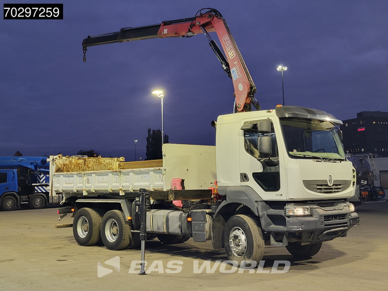 Renault Kerax 370 Kerax 6X4 Fassi F150AXS.22 Crane 10m3 2-side tipper Big-Axle Steelsuspension Manual - Volquete camión, Camión grúa: foto 3 Renault Kerax 370 Kerax 6X4 Fassi F150AXS.22 Crane 10m3 2-side tipper Big-Axle Steelsuspension Manual - Volquete camión, Camión grúa: foto 3