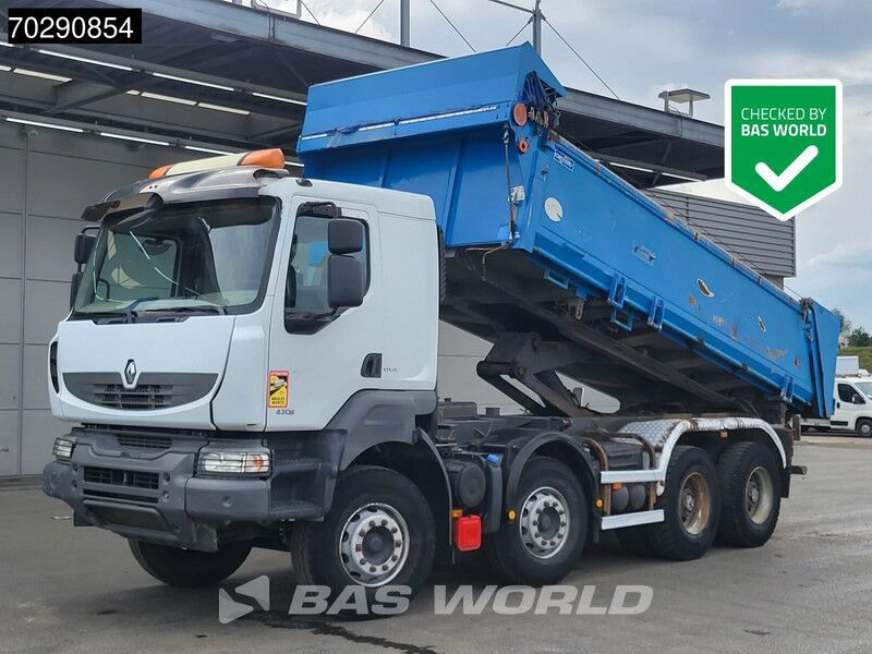 Renault Kerax 430 8X4 15m3 Forez Bennes Tipper 3-sides Steelsuspension Big-Axle Automatic Euro 5 - Volquete camión: foto 1 Renault Kerax 430 8X4 15m3 Forez Bennes Tipper 3-sides Steelsuspension Big-Axle Automatic Euro 5 - Volquete camión: foto 1