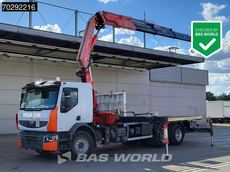 Renault Premium 370 6X2 Fassi F330B.23 Kran Crane Manual Big-Axle Lift-Axle Euro 4 - Camión caja abierta, Camión grúa: foto 1 Renault Premium 370 6X2 Fassi F330B.23 Kran Crane Manual Big-Axle Lift-Axle Euro 4 - Camión caja abierta, Camión grúa: foto 1