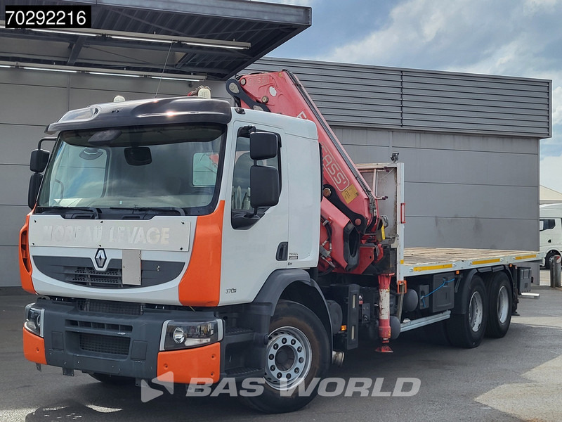 Camión caja abierta, Camión grúa Renault Premium 370 6X2 Fassi F330B.23 Kran Crane Manual Big-Axle Lift-Axle Euro 4: foto 8