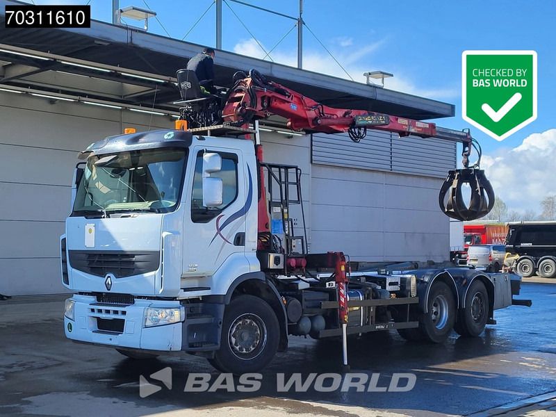 Renault Premium 450 6X2 MEC CL.120.83.1Ze Z-Crane + containersystem Lift+steering axle Euro 5 - Multibasculante camión, Camión grúa: foto 1 Renault Premium 450 6X2 MEC CL.120.83.1Ze Z-Crane + containersystem Lift+steering axle Euro 5 - Multibasculante camión, Camión grúa: foto 1