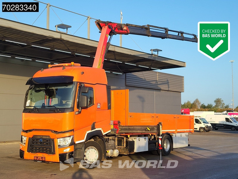 Renault T 380 4X2 Palfinger PK18002-EH Kran Crane Retarder Standklima Euro 6 - Camión caja abierta, Camión grúa: foto 1 Renault T 380 4X2 Palfinger PK18002-EH Kran Crane Retarder Standklima Euro 6 - Camión caja abierta, Camión grúa: foto 1