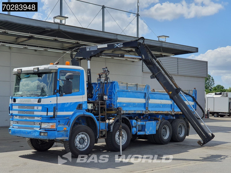 Scania G420 8X4 15m3 tipper Hiab 144 Crane Steelsuspension Manual Big-Axle Euro 3 - Volquete camión, Camión grúa: foto 5 Scania G420 8X4 15m3 tipper Hiab 144 Crane Steelsuspension Manual Big-Axle Euro 3 - Volquete camión, Camión grúa: foto 5
