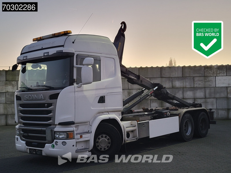 Scania G450 6X2 HIAB XR21Z59 containersystem 3-pedals Retarder Lift-Axle Euro 6 - Multibasculante camión: foto 1 Scania G450 6X2 HIAB XR21Z59 containersystem 3-pedals Retarder Lift-Axle Euro 6 - Multibasculante camión: foto 1