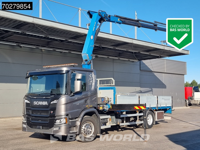 Scania P280 4X2 HMF Euro 6 - Camión caja abierta, Camión grúa: foto 1 Scania P280 4X2 HMF Euro 6 - Camión caja abierta, Camión grúa: foto 1