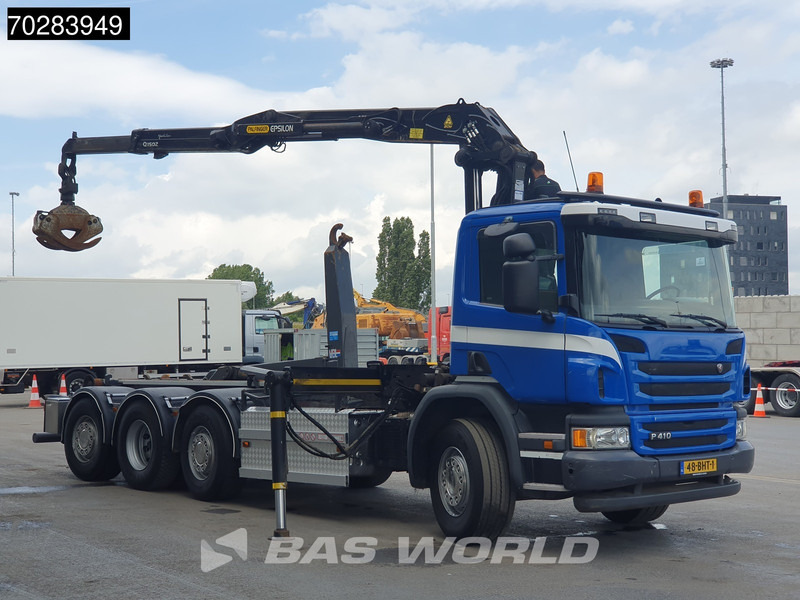 Scania P410 8X2 NL-Truck Palfinger Q150Z Crane 30T VDL hooklift Lift-Lenkachse Euro 6 - Multibasculante camión, Camión grúa: foto 3 Scania P410 8X2 NL-Truck Palfinger Q150Z Crane 30T VDL hooklift Lift-Lenkachse Euro 6 - Multibasculante camión, Camión grúa: foto 3