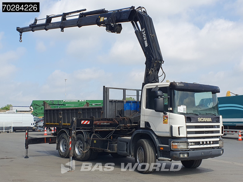 Scania P94 6X4 Hiab 330-4 Kran Crane 9m3 tipper Manual Steelsuspension Euro 3 - Volquete camión, Camión grúa: foto 3 Scania P94 6X4 Hiab 330-4 Kran Crane 9m3 tipper Manual Steelsuspension Euro 3 - Volquete camión, Camión grúa: foto 3