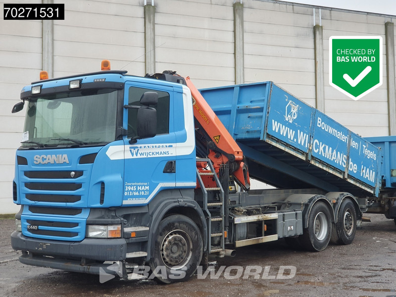 Scania R440 6X2 Palfinger PK16001 Crane Kran Lift+Lenkachse Euro 5 - Camión caja abierta, Camión grúa: foto 1 Scania R440 6X2 Palfinger PK16001 Crane Kran Lift+Lenkachse Euro 5 - Camión caja abierta, Camión grúa: foto 1