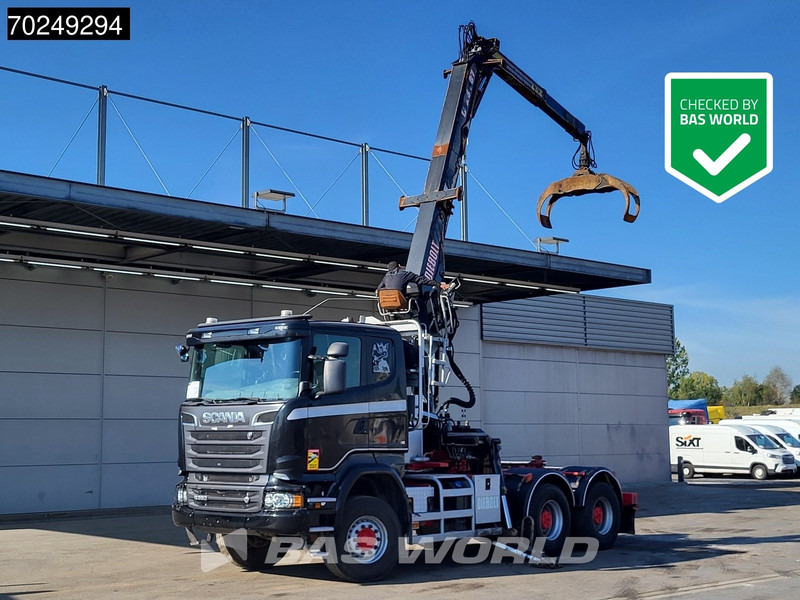 Scania R580 6X4 Holz Kran Diebolt D28 Full-Steel - Camión forestal, Camión grúa: foto 1 Scania R580 6X4 Holz Kran Diebolt D28 Full-Steel - Camión forestal, Camión grúa: foto 1