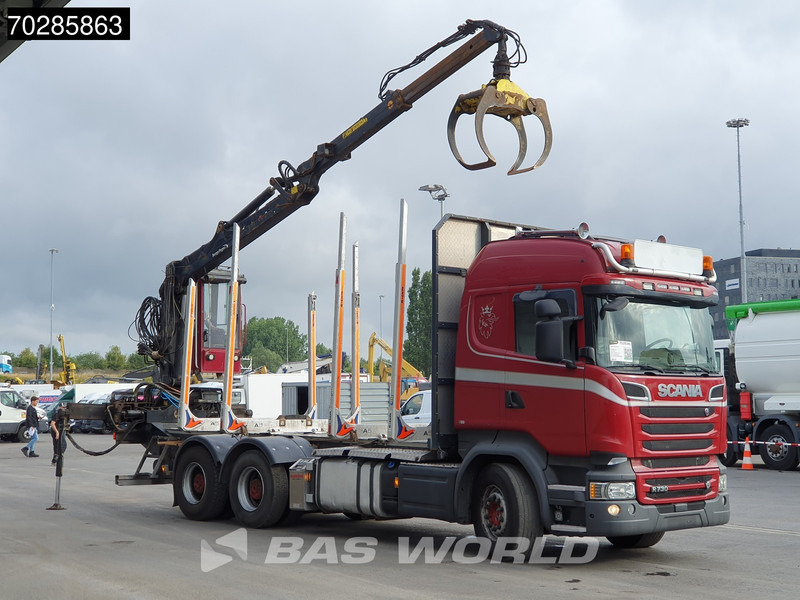 Scania R730 R 6X4 HIAB F108S 79 Crane Retarder Xenon BigAxle Loglift Automatic ACC Euro 6 - Camión forestal, Camión grúa: foto 3 Scania R730 R 6X4 HIAB F108S 79 Crane Retarder Xenon BigAxle Loglift Automatic ACC Euro 6 - Camión forestal, Camión grúa: foto 3