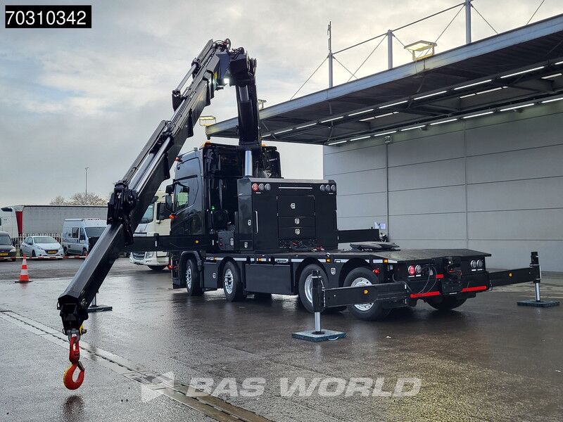 Scania S660 8X2 HMF 9520OK-RCS Crane Kran Fifth wheel Full Air Lift+steering axle - Camión caja abierta, Camión grúa: foto 5 Scania S660 8X2 HMF 9520OK-RCS Crane Kran Fifth wheel Full Air Lift+steering axle - Camión caja abierta, Camión grúa: foto 5